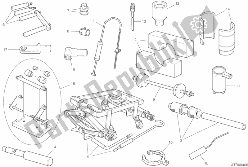 Tutte le parti per il 01b - Strumenti Di Servizio Per Officina del Ducati Multistrada 950 S SW USA 2020
